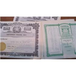 15 Gateway Press Inc Stock Certificates