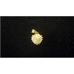 1 Carat Diamond Heart Shaped Pendant, 14K Gold