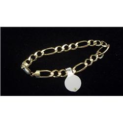 Mens 14K Gold Bracelet, 12.1 Gr