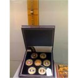 Henry Viii Enamel Lead Coins, 6 Wives