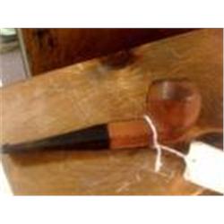 Old Tobacco Pipe w/ Leather Bowl