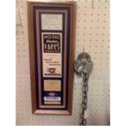 Old Mo-Pac Railroad Fare Display & Lock & Key