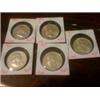 5 Proof Franklin Silver Half Dollars