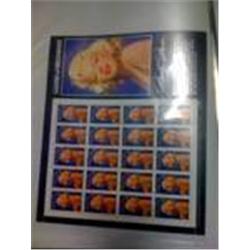 Uncut Sheet of Marilyn Monroe Stamps