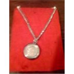 1995D Dime Bezel Necklace