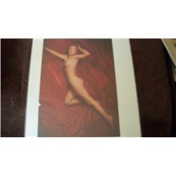 Original Marilyn Monroe Red Velvet Playboy Picture