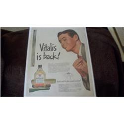 Original Vintage Vitalis Ad