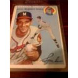 Warren Spahn Autographed Baseball Card