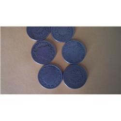 Six Liberty V Vickels,1906-1912 Mixed