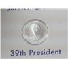 Image 1 : FRANKLIN MINT (JIMMY CARTER) MINI STERLING TOKEN