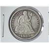 Image 1 : 1887 SEATED LIBERTY DIME (VF+)
