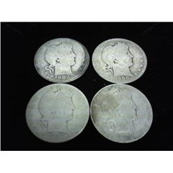 4 ASSORTED BARBER QUARTERS