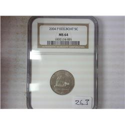 2004-P KEELBOAT NICKEL NGC MS64