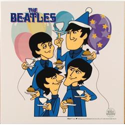 Beatles Cartoon Ltd Ed Sericel Animation Cel Crumpets