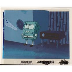 Fish Original SpongeBob Cel Animation Art Background