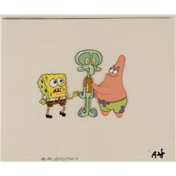 Face Smash SpongeBob Original Cel Production Art Squid