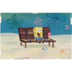 Original SpongeBob Production Art Background Cel Laugh