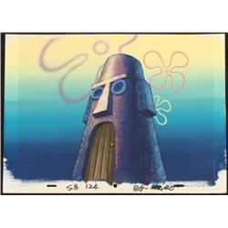 Squidward Original Spongebob Background Cel Animation