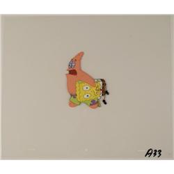 SpongeBob Orig Animation Art Cel Patrick Carries Him