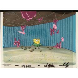 Cel Original Background Production SpongeBob In Trouble