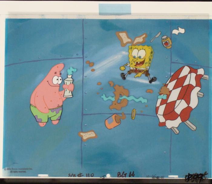 Spongebob Reproduction Toothpaste Original SpongeBob Animation Cel Background