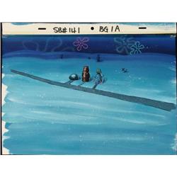 Night Time SpongeBob Production Art Background Bikini