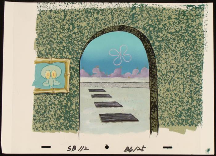 Front Door Original SpongeBob Animation Background Cel