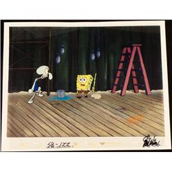 Production SpongeBob Original Cel Background Mop Art