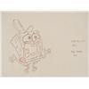 Image 2 : Art Animation Cel Original Panicking SpongeBob Drawing