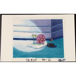 Orig Background Cel Animation Gary SpongeBob Snail