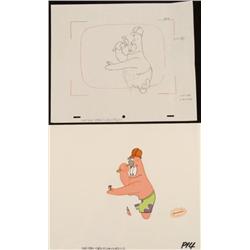 Animation Construction Original SpongeBob Cel Drawing