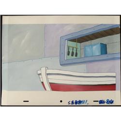 Animation SpongeBob Original Art Boat Background Cel