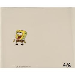 Original SpongeBob Animation Art Cel About To Jump Up