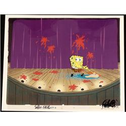 Original Cheer For SpongeBob Production Background Cel