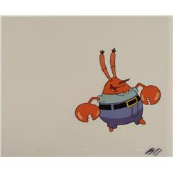 Spongebob Animation Art Evil Laugh Original Cel Mr Krab