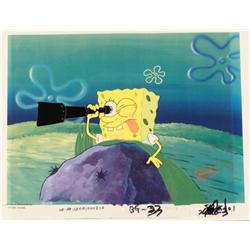 Original Cel Production Background SpongeBob Behind Art