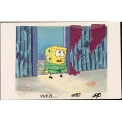 Surprised Original Cel Background SpongeBob Animation