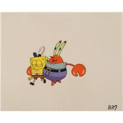Closed Eyes SpongeBob Original Production Art Cel Cool