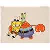 Image 2 : SpongeBob Is With Mr Krabs Cel Original Animation Art