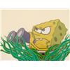 Image 2 : Spying SpongeBob Cel Production Art Original Seaweed