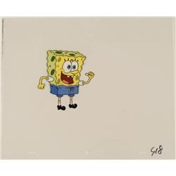 SpongeBob Cel Original Animation Art Pointing At Self