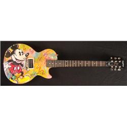 Duerrstein Orig Painted Mickey Mouse Donald Duck Guitar