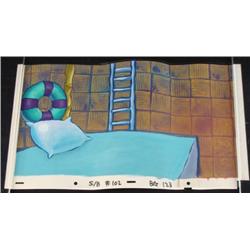 Original Animation Background and SpongeBob Cel