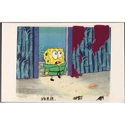 Animation Shocked SpongeBob Art Original Cel Background