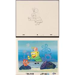 Spongebob Background Shake It Animation Cel Original