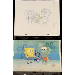 Original Drawing Cel Spongebob Animation Background Art