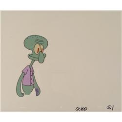 Pleased Squidward Original Animation SpongeBob Art Cel