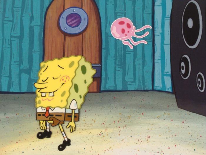 Reproduce Spongebob Production Art SpongeBob Background Cel Original Notice