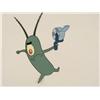 Image 2 : Original Animation Cel SpongeBob Running With Tape Art