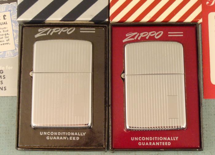 2 Vintage Zippo Lighters MIB 350, Engine Turned